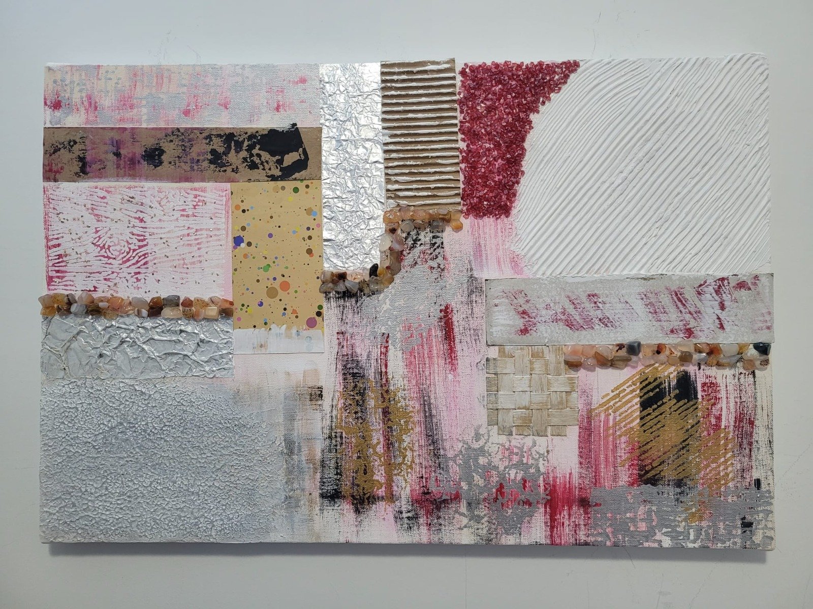 Blush Texture Abstract Wall Art